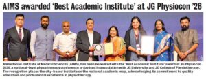 Aims Awarded Best Academic Institute At JG Physiocon 2026